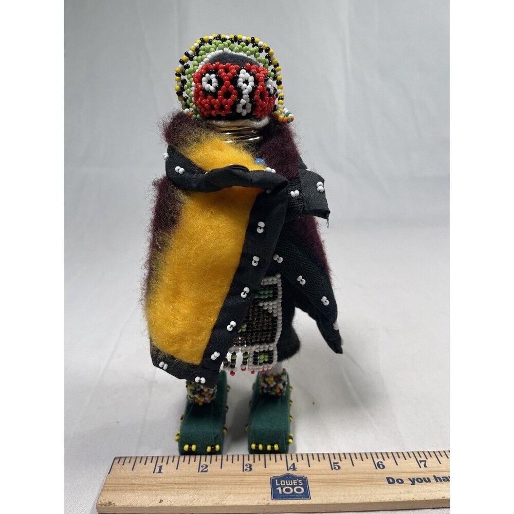 South African Doll Ndebele Fertility Beaded Initiation Doll 9.5in Preowned #4